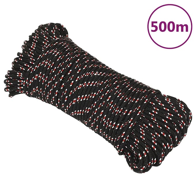 vidaXL - Boot - touw - 3 - mm - 500 - m - polypropyleen - zwart