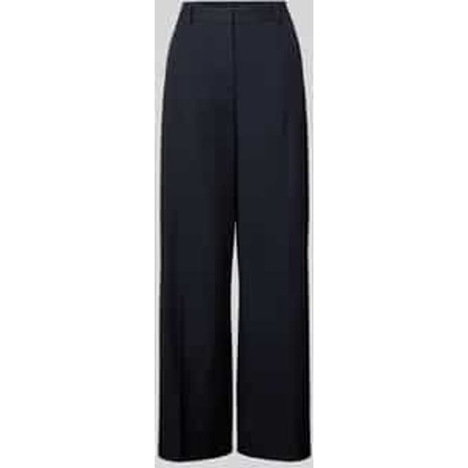 Gestreepte broek met krijtstreep van vloeiende stof