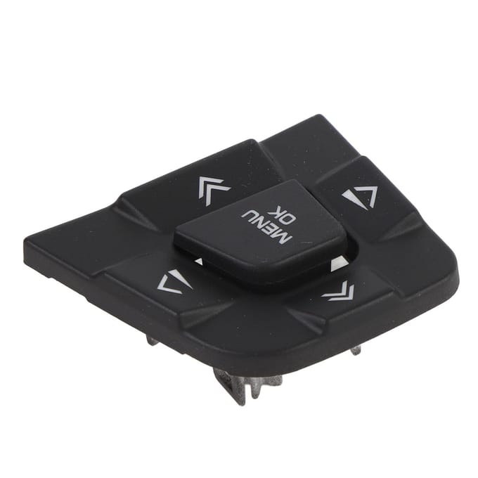 2PCS Cache Bouton d'Interrupteur de Volant Côté Gauche Noir Décoration Garniture pour gray