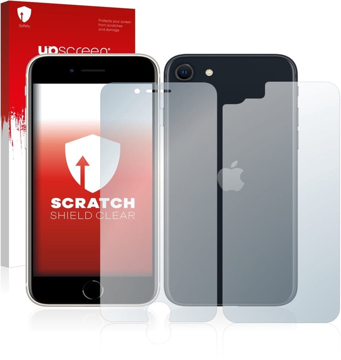 upscreen - Screenprotector voor Apple iPhone SE 3 2022 (Voor+Achter) - Folie Beschermfolie transparant