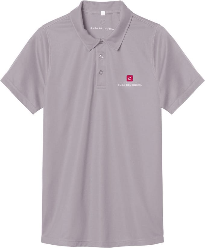 DucaDelCosma - Heren Golfpolo - Grijs - Maat S