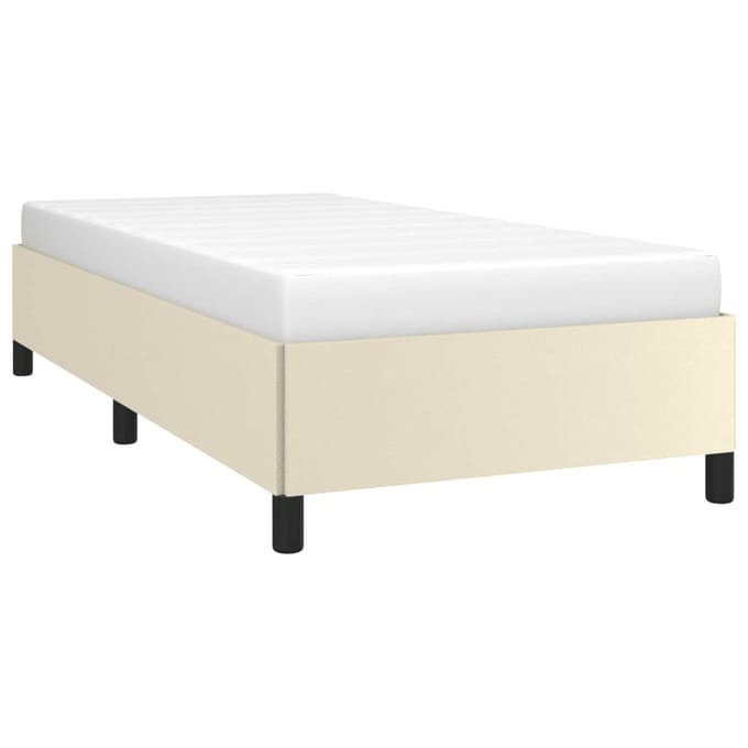 vidaXL - Bedframe - kunstleer - crèmekleurig - 90x190 - cm