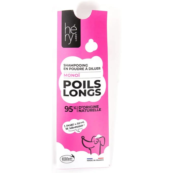 Hondenpoeder shampoo voor langhaar Héry