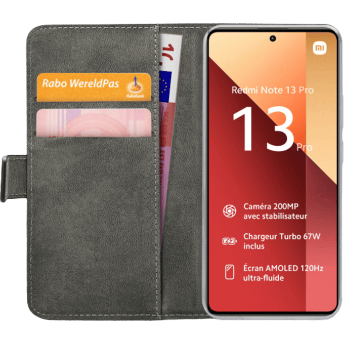 Mobilize Xiaomi Redmi Note 13 Pro / POCO M6 Pro Portemonnee Hoesje Zwart