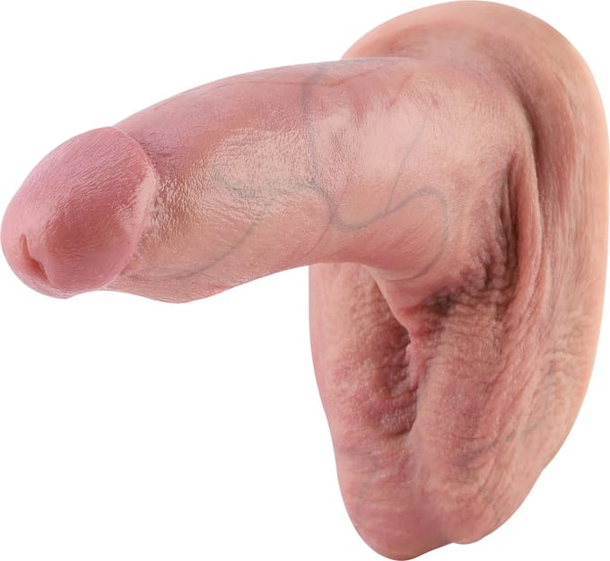Realistische Dildo KlicLok® en Zuignap 23 CM Beige