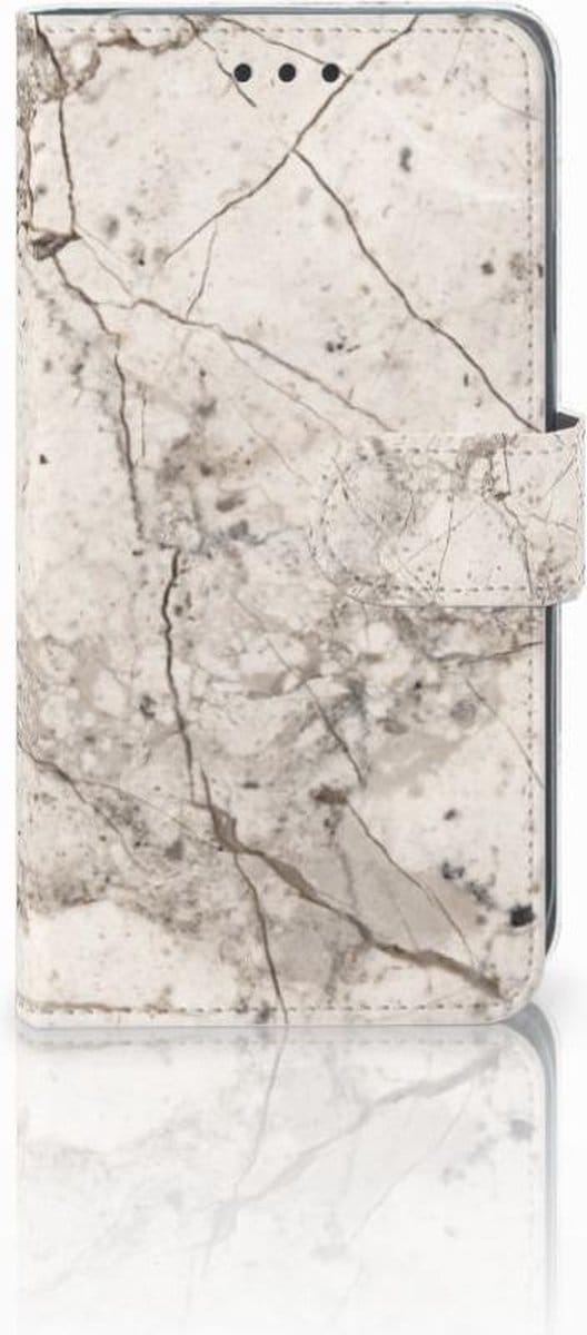 Apple iPhone Xr Bookcase Marmer Beige