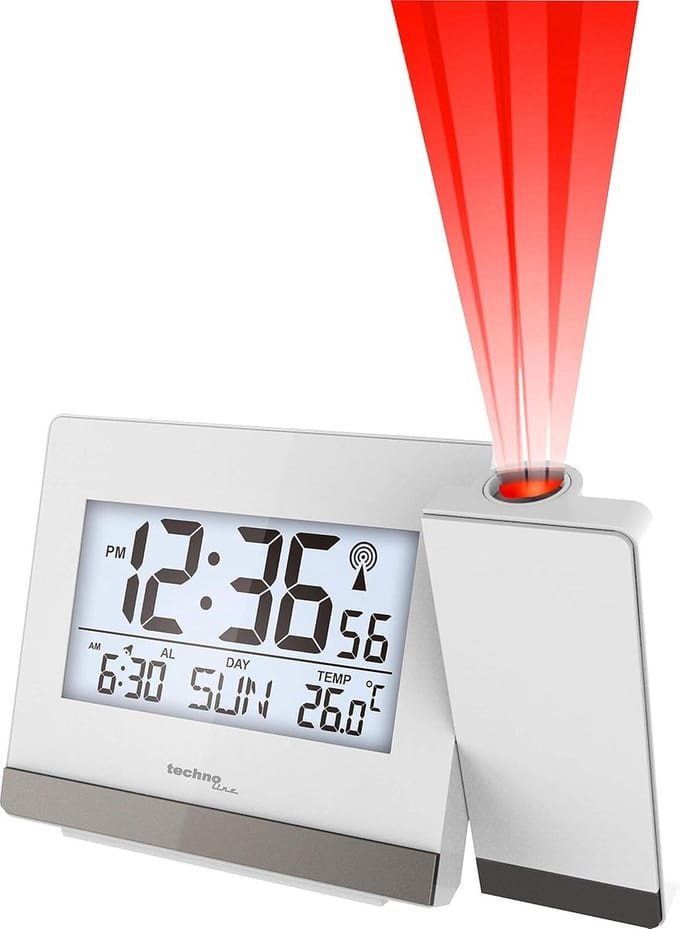 Draadloze Projectiewekker met Datum en Binnen Temperatuurmeting