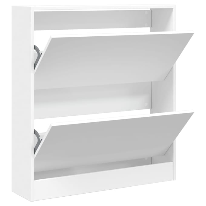 Vidaxl Schoenkast, Wit, 80X21X87,5 Cm, Materiaal Houtvezelplaat