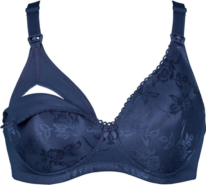 Naturana - Voedingsbh met bloemenpatroon - 5523 - Navy - 75D