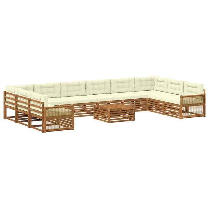 vidaXL - Sofa-Sets - 11 - st - Massief - Acacia - Hout
