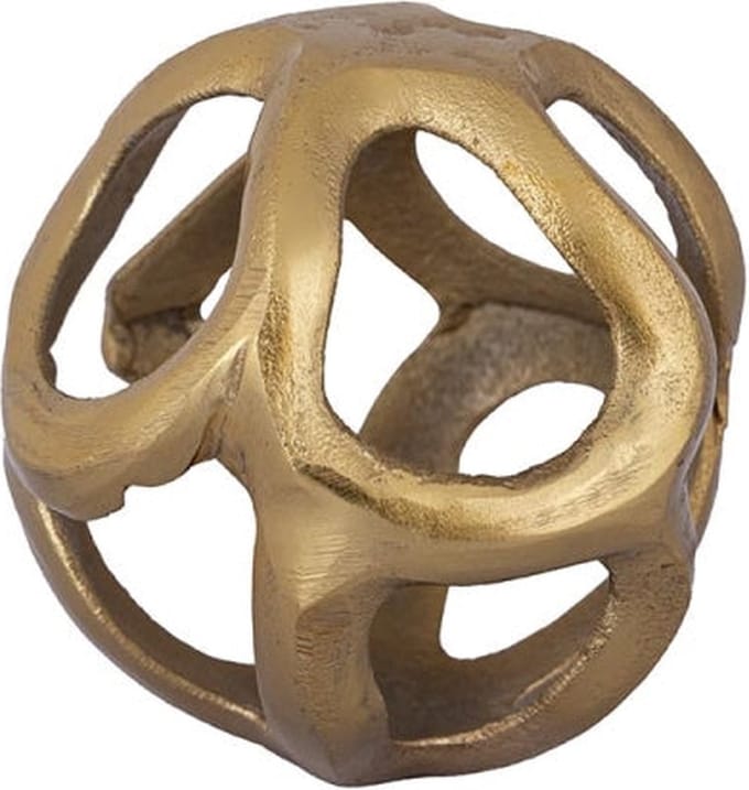 PTMD Axelle Decoratief Object - 10 x 10 x 10 cm - Aluminium - Goud