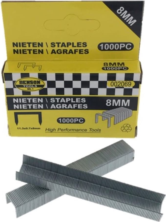 Benson Tools Nieten voor Tacker (1000 Stuks)