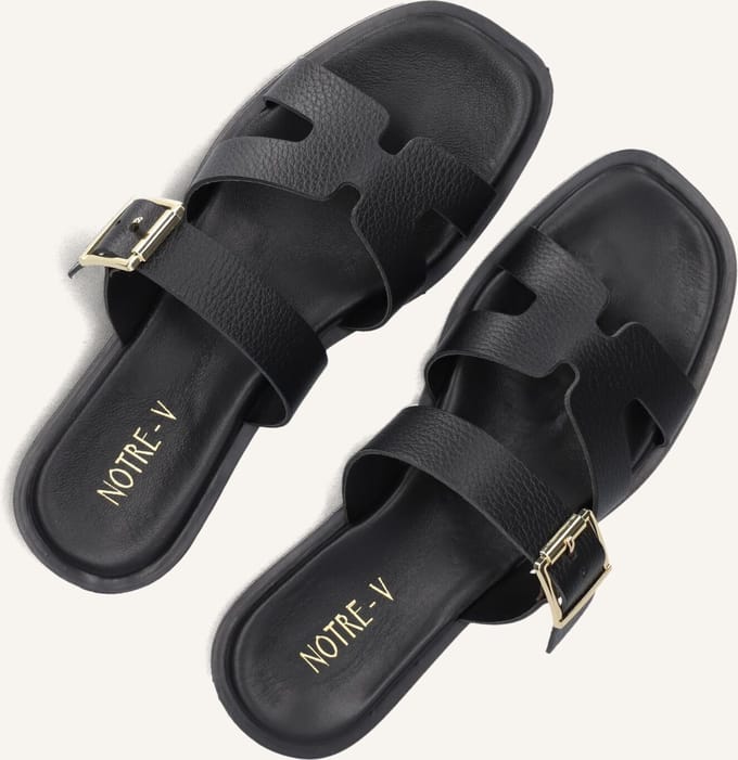 Notre-V 227226 Slippers - Dames - Zwart - Maat 42
