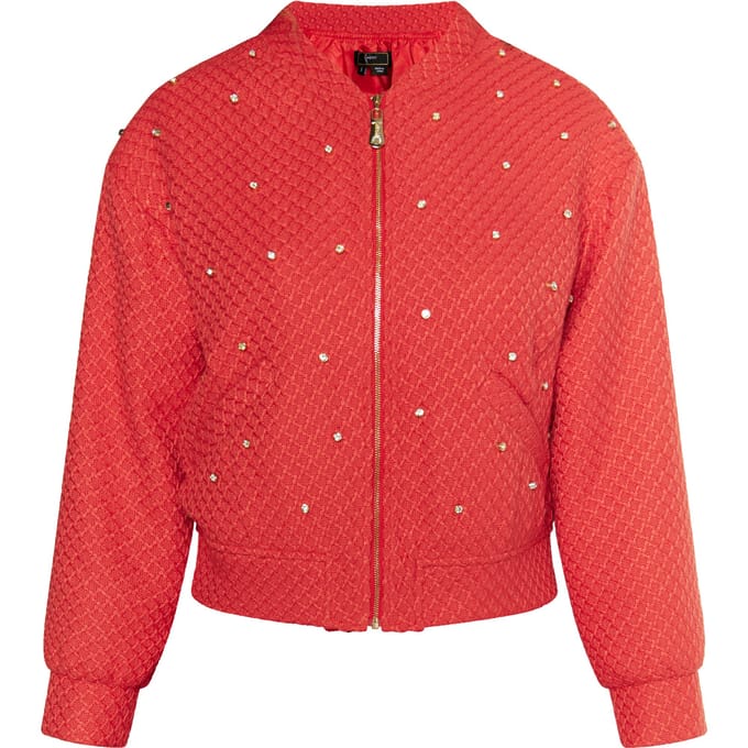 Faina Boucé jasje met strass steentjes Dames rood