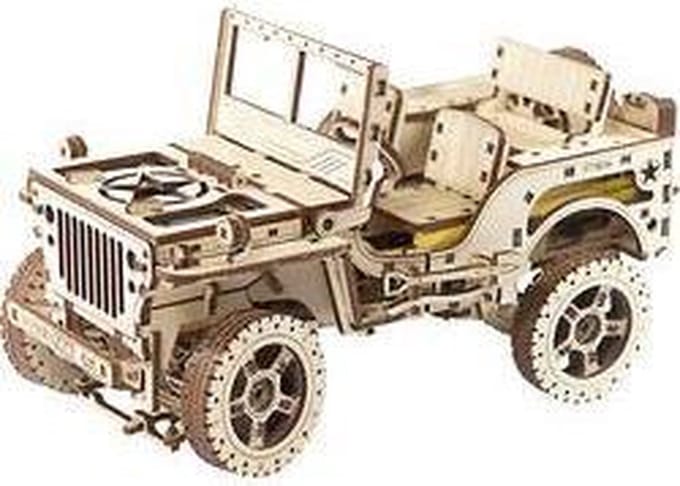 Wooden City Modelbouw Hout Jeep