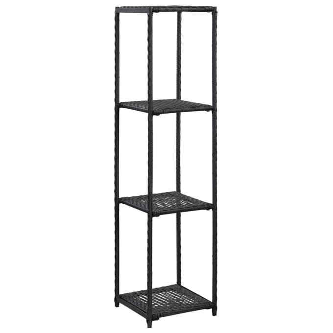 vidaXL - Opbergrek - 30x30x120 - cm - poly - rattan - zwart