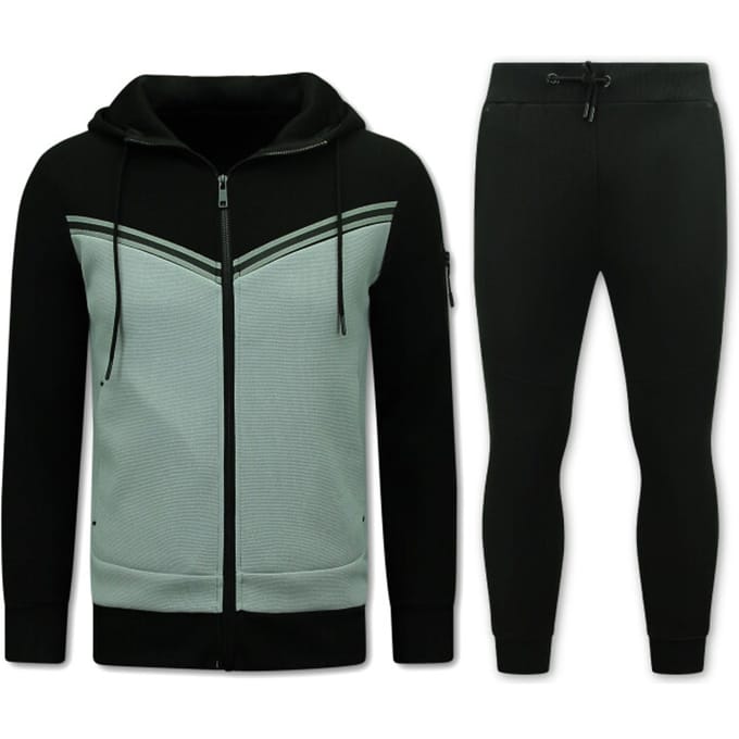 Trainingspakken - Tracksuit Heren - 147 - Zwart/Grijs