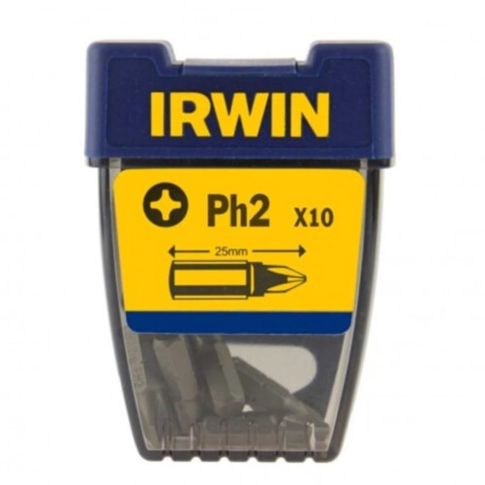 Irwin Phillips Schroefbit Ph2 - 1/4”/25 mm - 10 st - 10504331