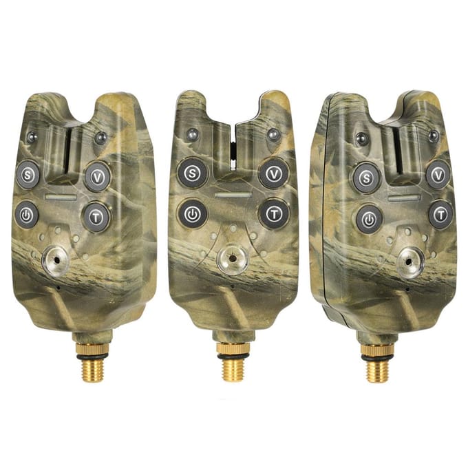 Visbeetmelders Set Digitale Visalarmset LED Alarm Indicator Alert Bell Vis Swinger set 2 zwart