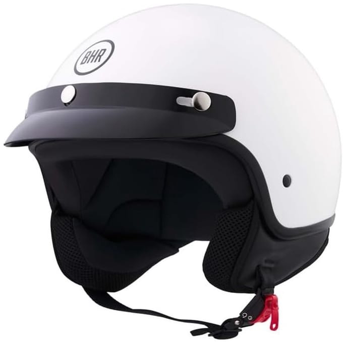 BHR 839 - Retro Jethelm - Wit - Maat L - Geschikt voor Brommer, Scooter en Motor - ECE 22.06 Keuring - scooterhelm