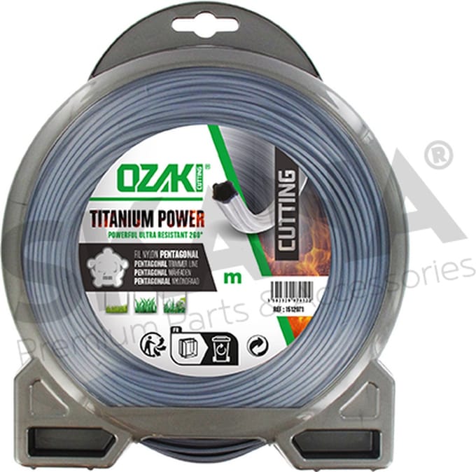 Blister nylondraad OZAKI TITANIUM POWER 2,4mm x 97m.