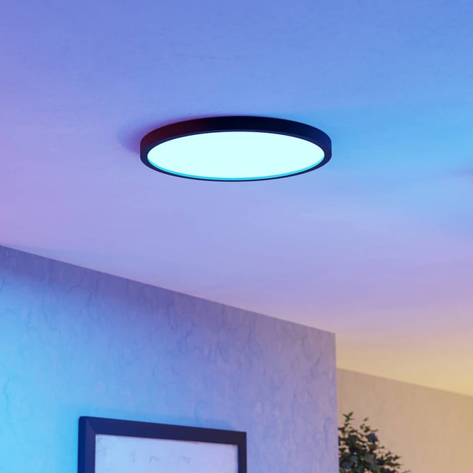 EGLO Alderney Plafondlamp - E27 - Ø 48 cm - Zwart/Bruin