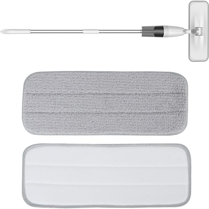Chiffon de Nettoyage Coton Serpillère Coussin de Rechange Lavable Chiffons de Serpillère Convient pour Xiaomi Deerma gray