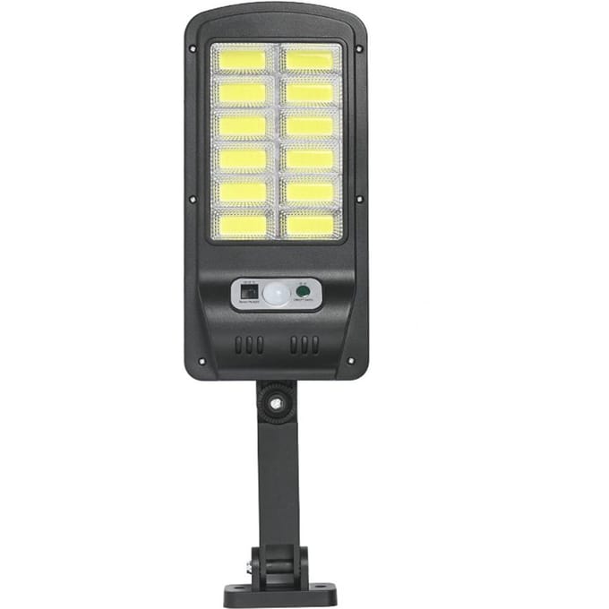 Zonne-straatwandlamp buiten IP65 Waterdicht 6000K Schemering tot zonsopgang Led-buitenverlichting met zwart
