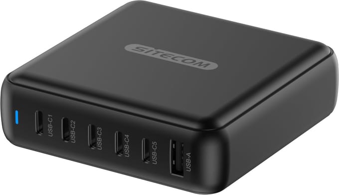 Sitecom - Desktop charger - 200W - Power delivery - Fast charging