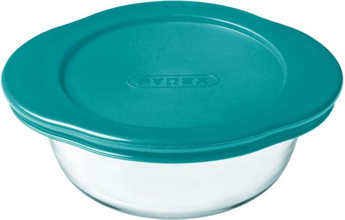 Pyrex Cook & Store Schaal Rond - Inclusief Deksel - Borosilicaatglas - 350 ml - Transparant