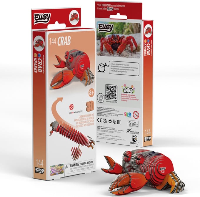 Eugy 3D puzzel Krab - dierenpuzzel
