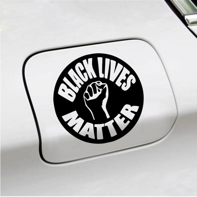Bumpersticker - Black Lives Matter - 15 X 15 - Zwart