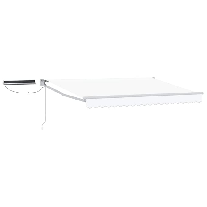 vidaXL - Elektrisch - Uitschuifbare - Zonneluifel - Wit - 3 - x - 2,5 - m