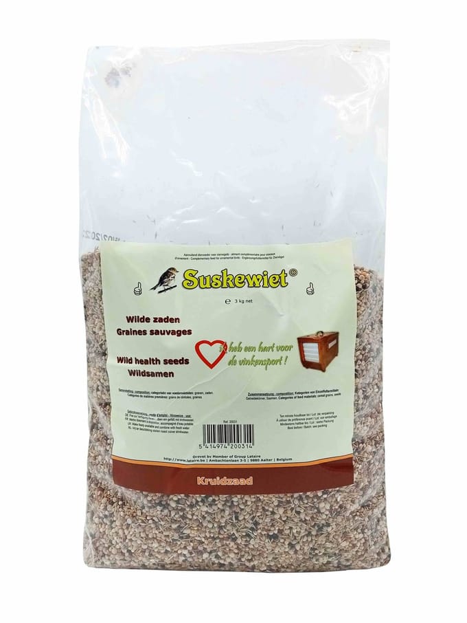 Suskewiet Wilde Zaden / Onkruidzaden 3kg - voor vogels