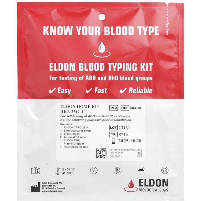 Eldon Bloedgroepkit, 1 Kit