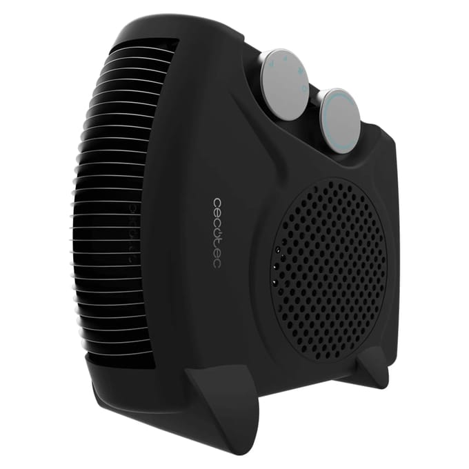Cecotec Energiespar-Heizlüfter ReadyWarm 2000 Max Dual Schwarz, Heizlüfter mit 2000 W, 3 Modi, einstellbares Thermostat, Überhitzungsschutz, Abdeckungsbereich 20 m²