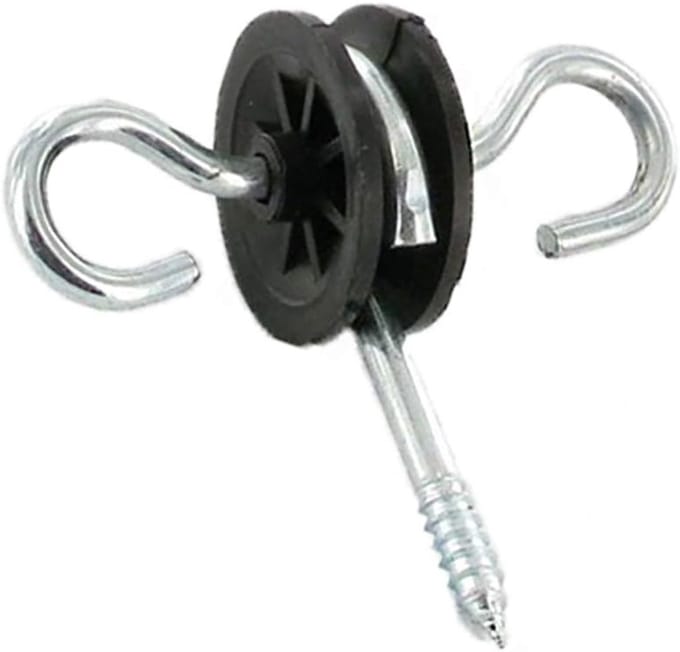 Willow fence isolator met handgreep en 2 ophangogen voor optimale ondersteuning, zwart, 1 stuk