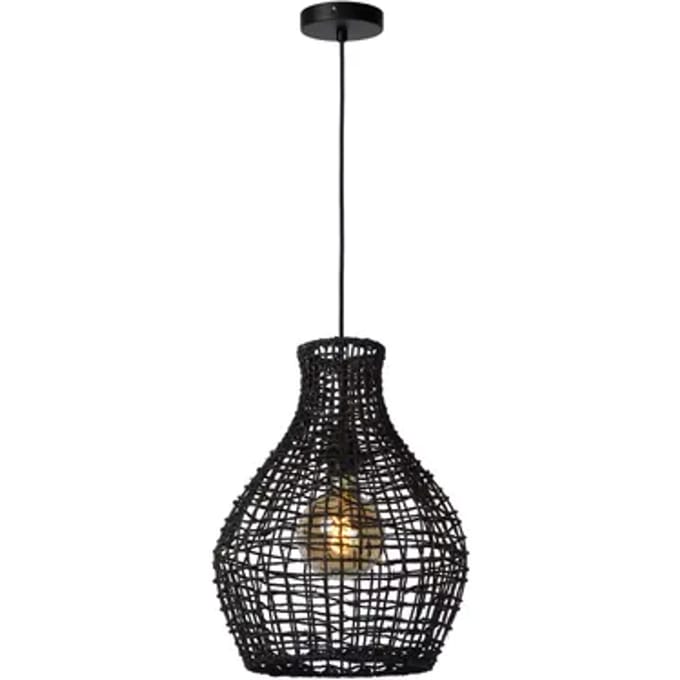 Lucide Hanglamp Alban Zwart Ø35cm E27