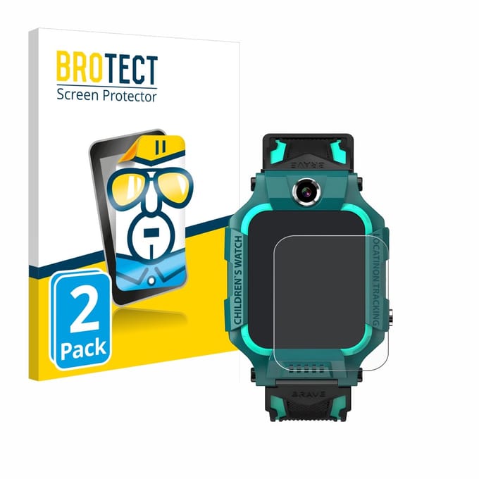 BROTECT - Screenprotector voor Retoo Smartwatch 1.44" - Folie Beschermfolie transparant 2 Stuks