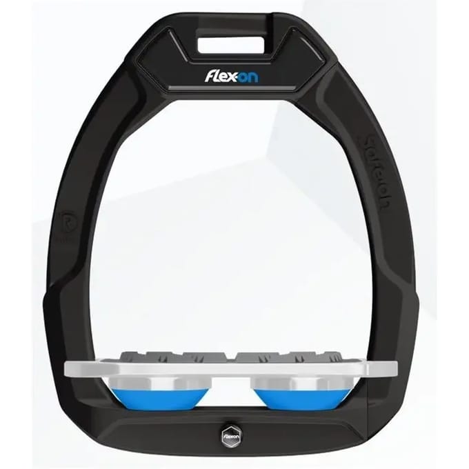 Veiligheidssportbeugels Plat Grip Zwart/Graal/Blauw Flex-On Safe-On