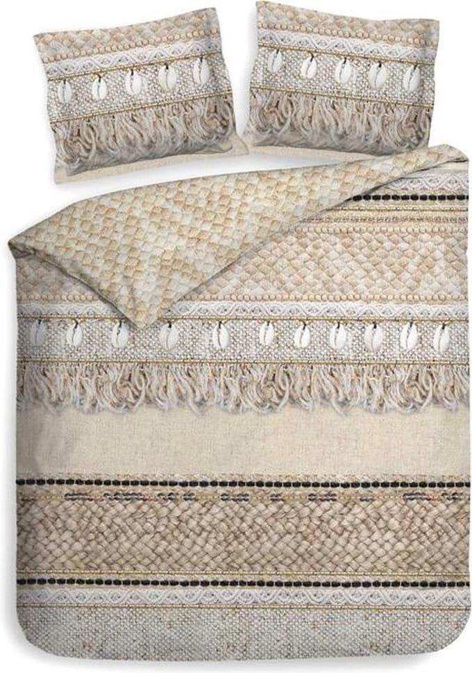 Heckett & Lane Linna Dekbedovertrek - Eenpersoons - 140x200/220 cm - Brick Red