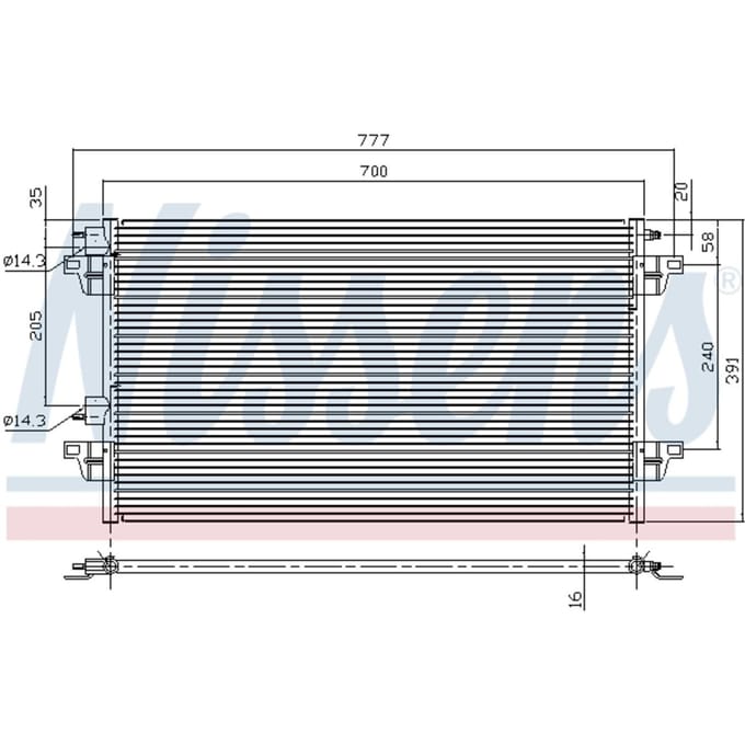 Condensator, airconditioning NISSENS 94551