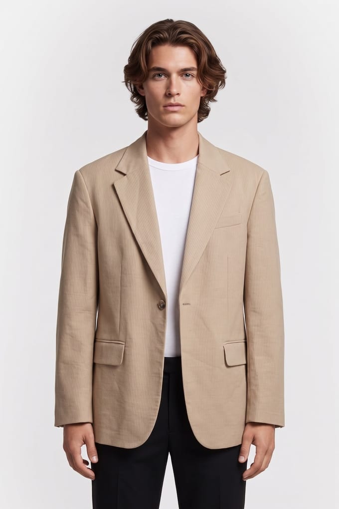 ARKET Doris Linen Cord Press Beige Taglia: 38 | Blazers Outlet | Uomo | Bianco