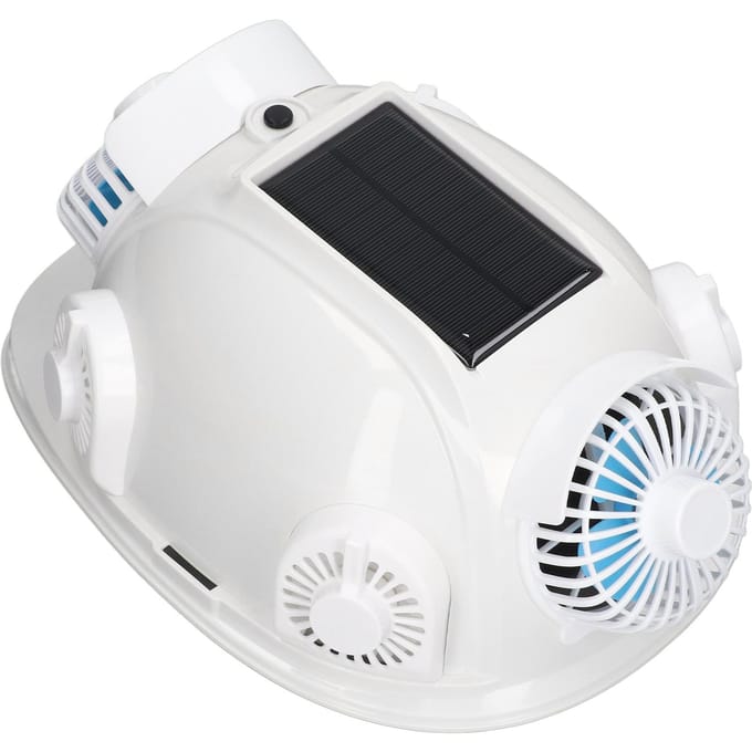 Zonneveiligheidshelm 6 Ventilator Bluetooth Intelligente Koeling Telefoon Beantwoorden Bouw Helm black