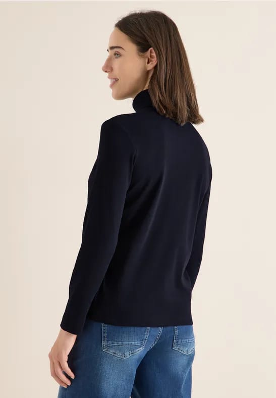 Shirt met lange mouwen en geribde textuur