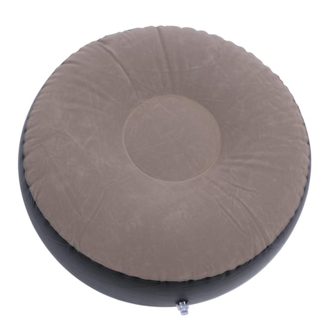 Opblaasbare kruk met vlokken, multifunctioneel, lichtgewicht, draagbaar, ergonomisch ontwerp, rond, draagbaar koffie