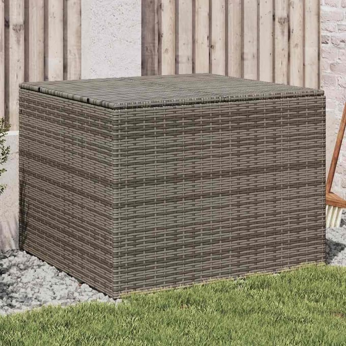 vidaXL - Tuinbox - 291 - L - poly - rattan - grijs