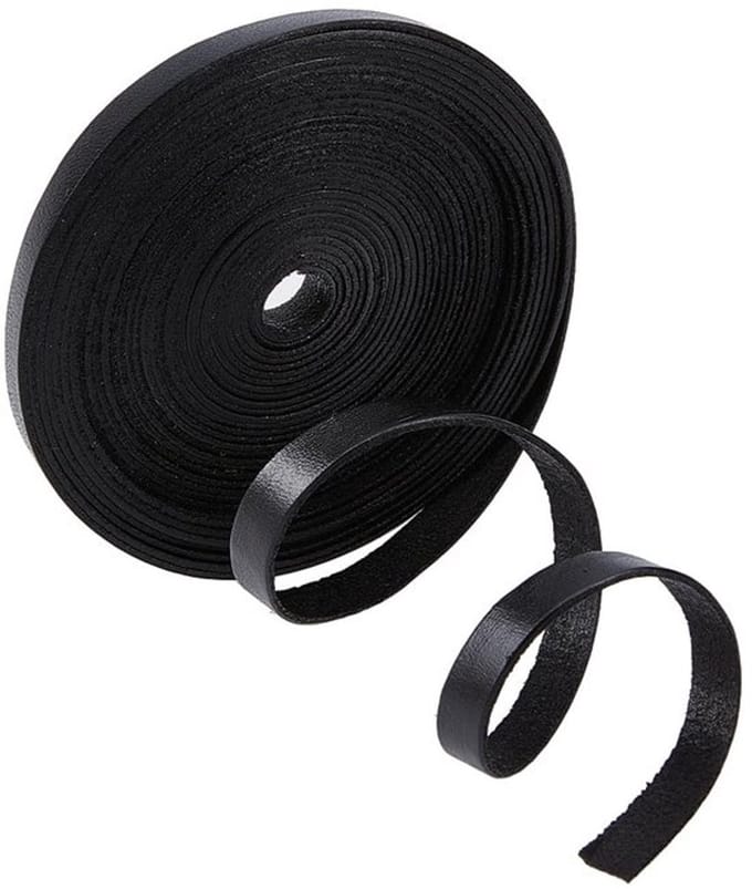 Store_9 - Lederen Strips - Vlechten en DIY - Zwart - Koord voor