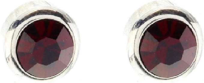 Behave - Oorbellen dames - Rood kristal - Minimalistisch - Subtiel chic