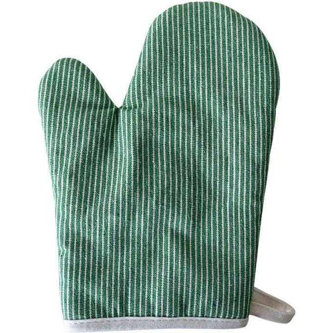 1 pièce 19x26cm Classique Rayé Coton Outil de Cuisson Manique Isolante Maison Cuisine Micro-ondes Four Gant gray